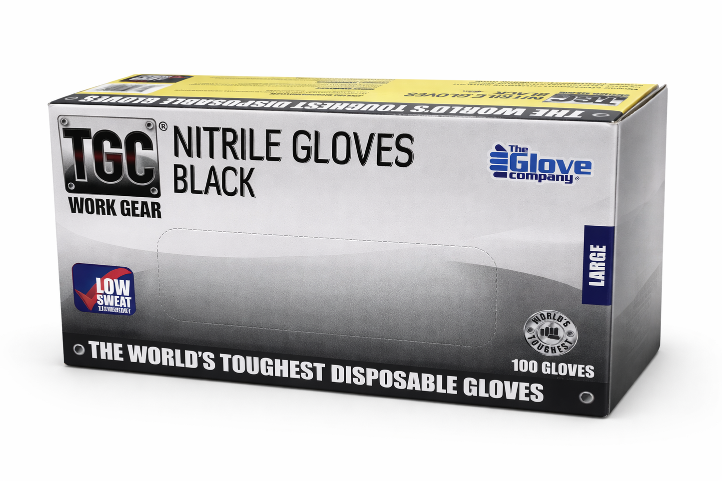 TGC NITRILE GLOVES BLACK / PACK-100 GLOVES